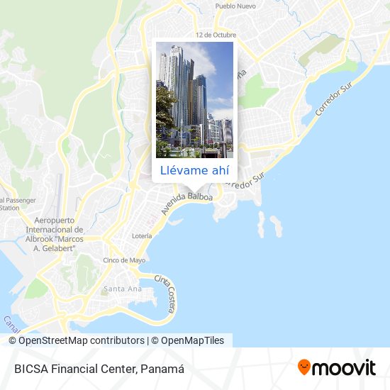 Mapa de BICSA Financial Center