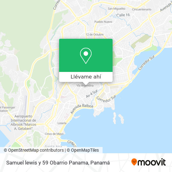Mapa de Samuel lewis y 59  Obarrio  Panama