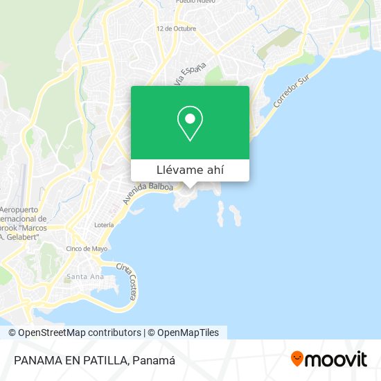 Mapa de PANAMA EN PATILLA