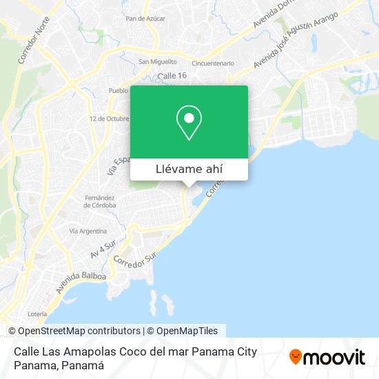 Mapa de Calle Las Amapolas  Coco del mar   Panama City  Panama