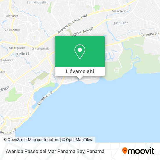 Mapa de Avenida Paseo del Mar  Panama Bay