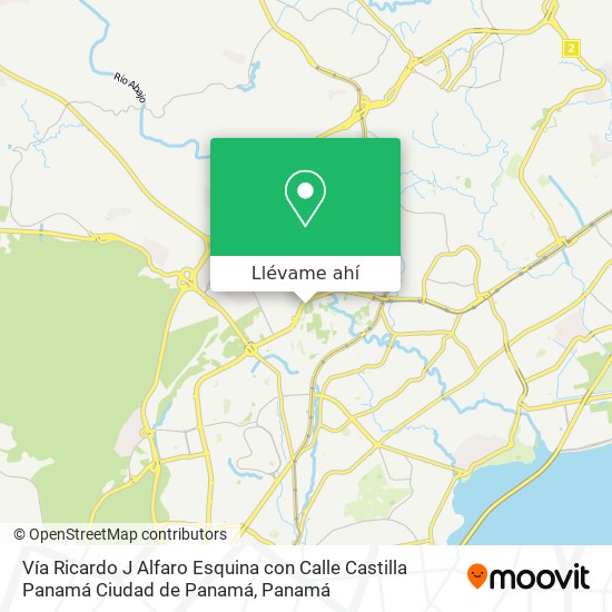 Mapa de Vía Ricardo J Alfaro  Esquina con Calle Castilla  Panamá  Ciudad de Panamá