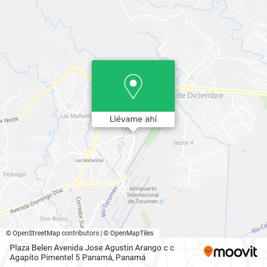 Mapa de Plaza Belen Avenida Jose Agustin Arango c c Agapito Pimentel   5  Panamá