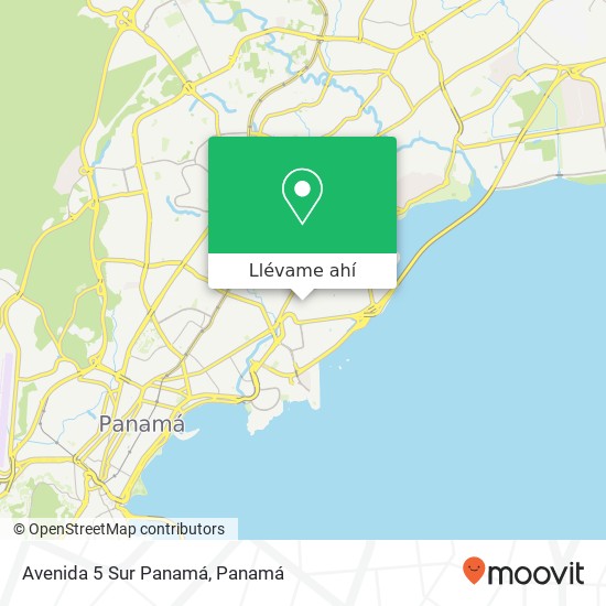 Mapa de Avenida 5 Sur   Panamá