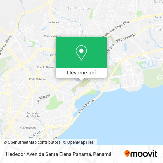 Mapa de Hedecor Avenida Santa Elena  Panamá