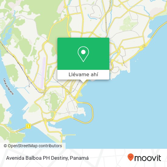 Mapa de Avenida Balboa  PH Destiny