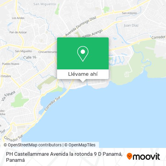 Mapa de PH Castellammare Avenida la rotonda 9 D  Panamá