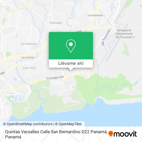 Mapa de Quintas Versalles Calle San Bernardino D22  Panamá