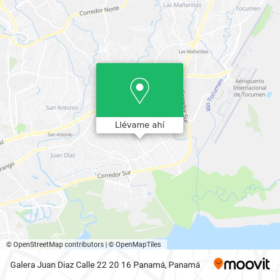 Mapa de Galera Juan Diaz Calle 22 20 16  Panamá
