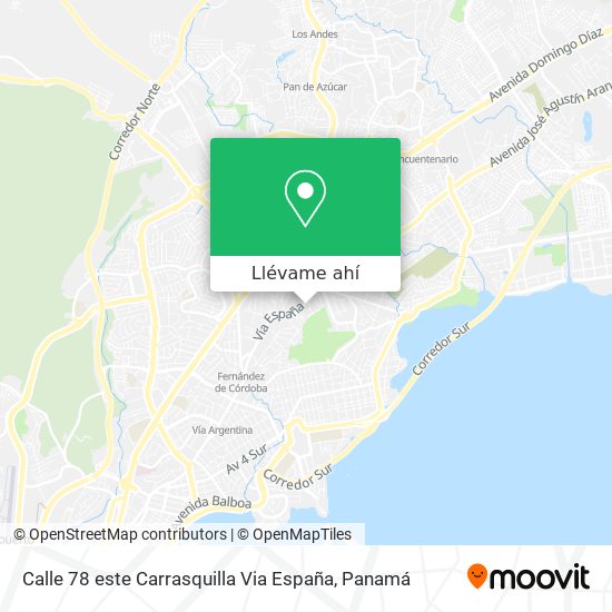 Mapa de Calle 78 este Carrasquilla  Via España