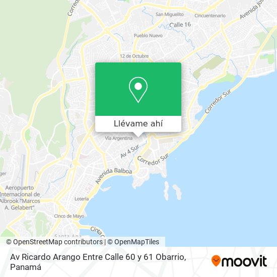 Mapa de Av  Ricardo Arango  Entre Calle 60 y 61  Obarrio