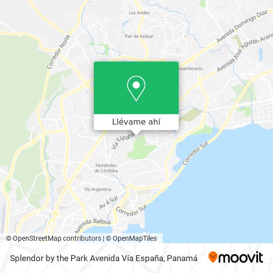 Mapa de Splendor by the Park Avenida Vía España