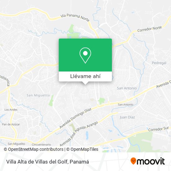 Mapa de Villa Alta de Villas del Golf