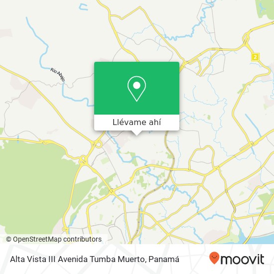 Mapa de Alta Vista III Avenida Tumba Muerto