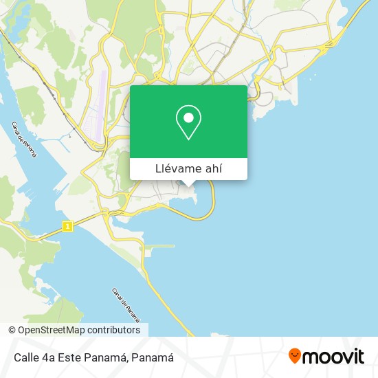 Mapa de Calle 4a Este  Panamá