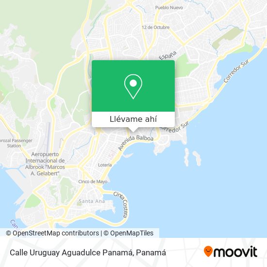 Mapa de Calle Uruguay  Aguadulce  Panamá