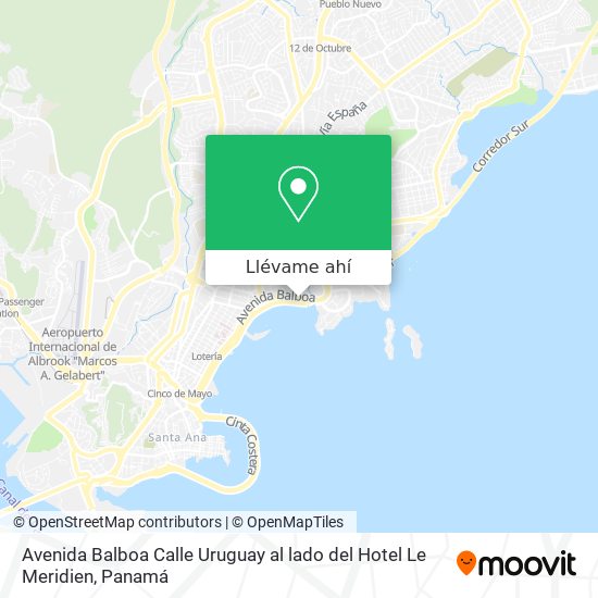 Mapa de Avenida Balboa  Calle Uruguay  al lado del Hotel Le Meridien