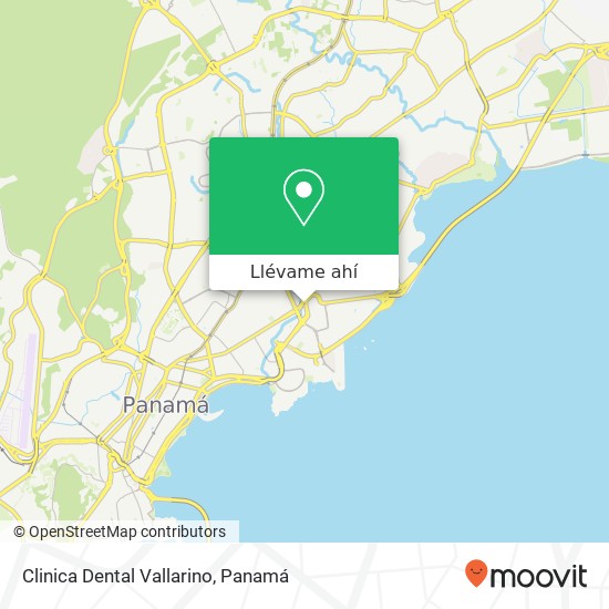 Mapa de Clinica Dental Vallarino