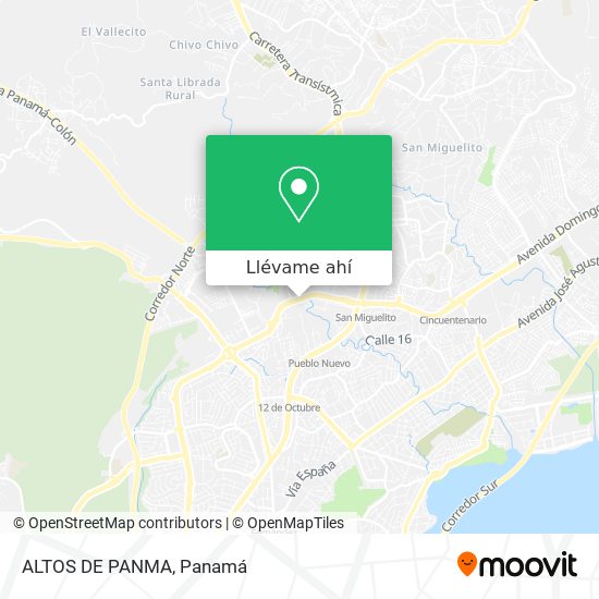 Mapa de ALTOS DE PANMA