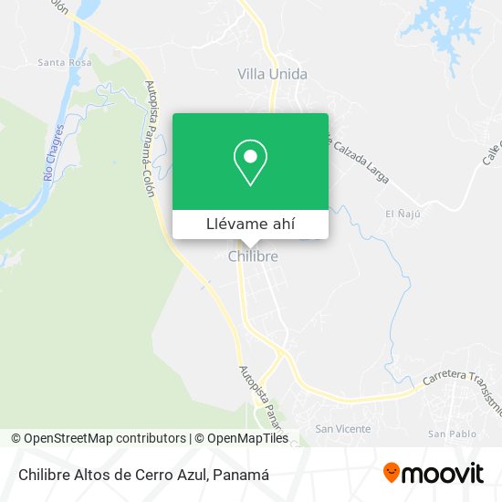 Mapa de Chilibre Altos de Cerro Azul