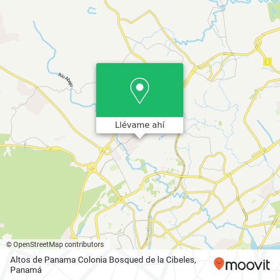 Mapa de Altos de Panama  Colonia Bosqued de la Cibeles