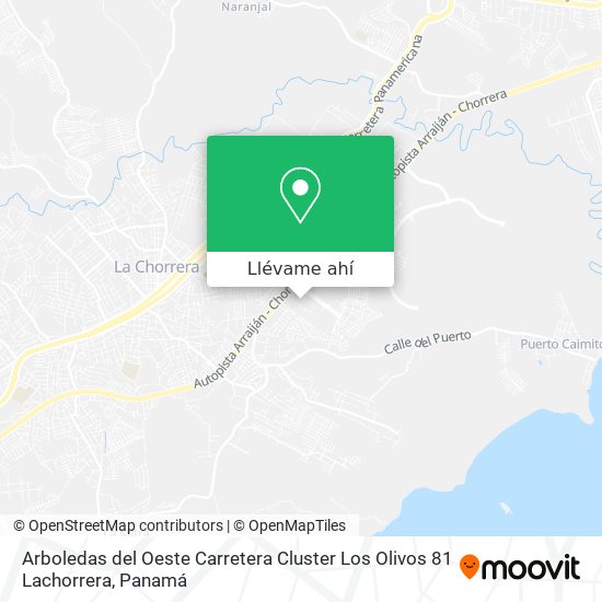 Mapa de Arboledas del Oeste Carretera Cluster Los Olivos 81  Lachorrera