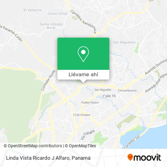 Mapa de Linda Vista  Ricardo J  Alfaro