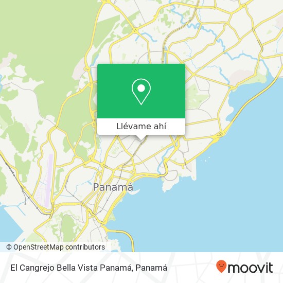 Mapa de El Cangrejo  Bella Vista  Panamá