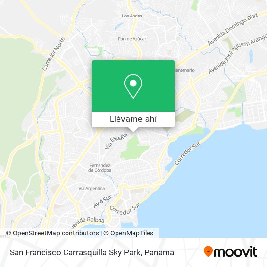 Mapa de San Francisco  Carrasquilla  Sky Park