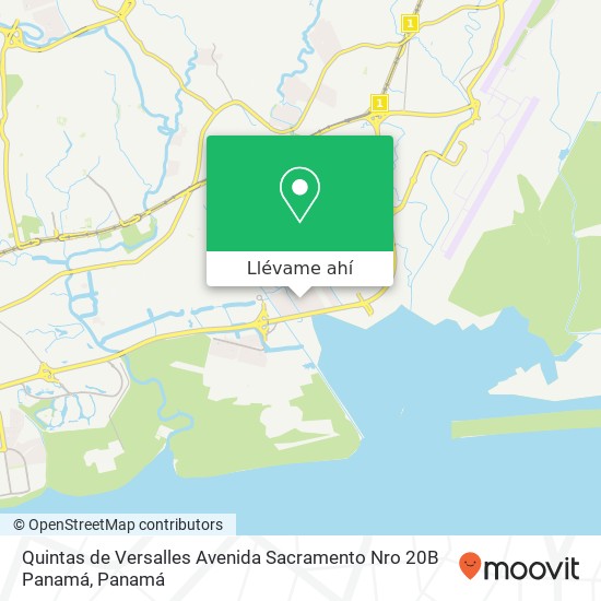 Mapa de Quintas de Versalles Avenida Sacramento Nro 20B  Panamá