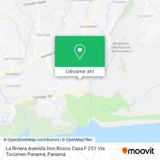 Mapa de La Riviera  Avenida Don Bosco Casa F 251  Vía Tocúmen  Panamá