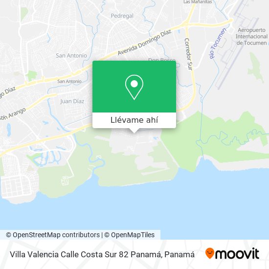 Mapa de Villa Valencia Calle Costa Sur 82  Panamá