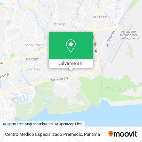 Mapa de Centro Médico Especializado Premedic
