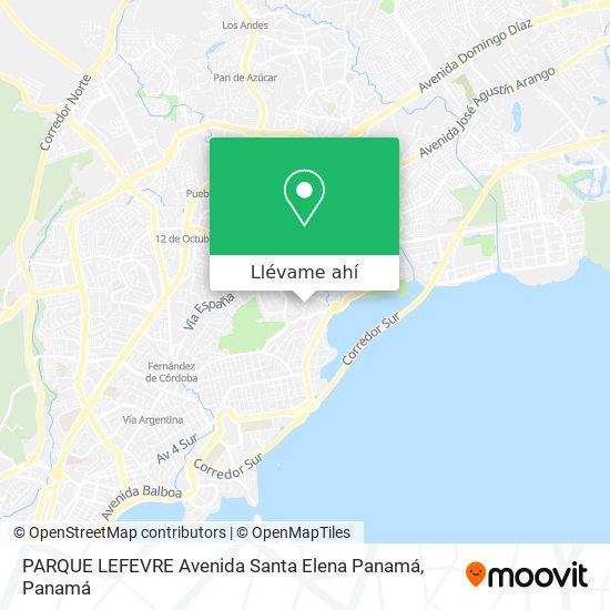 Mapa de PARQUE LEFEVRE  Avenida Santa Elena  Panamá