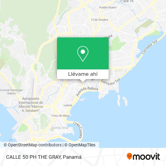 Mapa de CALLE 50   PH THE GRAY