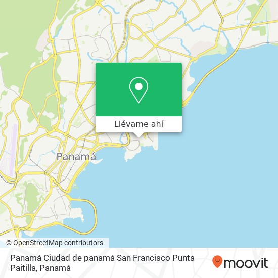 Mapa de Panamá  Ciudad de panamá  San Francisco  Punta Paitilla