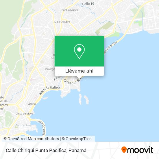 Mapa de Calle Chiriqui  Punta Pacifica