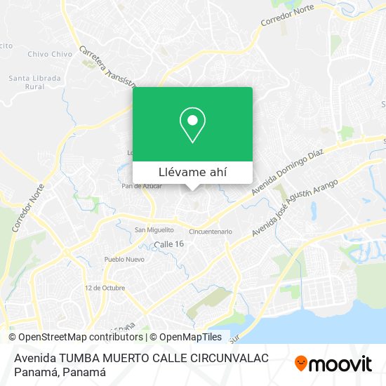 Mapa de Avenida TUMBA MUERTO CALLE CIRCUNVALAC  Panamá