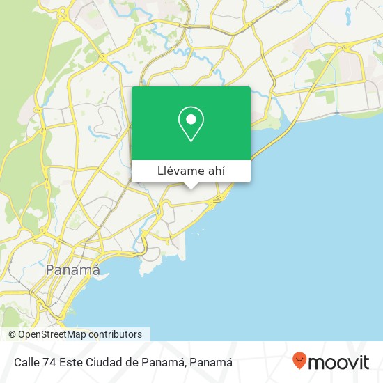 Mapa de Calle 74 Este  Ciudad de Panamá