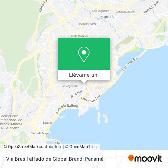 Mapa de Via Brasil al lado de Global Brand