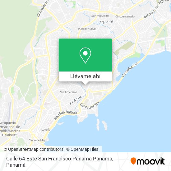 Mapa de Calle 64 Este San Francisco Panamá Panamá