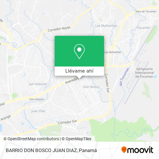 Mapa de BARRIO DON BOSCO  JUAN DIAZ