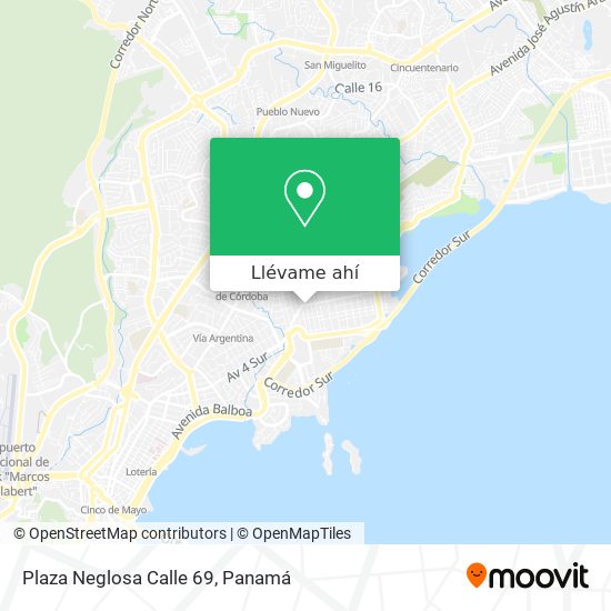 Mapa de Plaza Neglosa  Calle 69