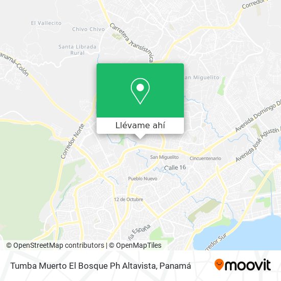 Mapa de Tumba Muerto  El Bosque  Ph Altavista