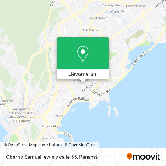 Mapa de Obarrio Samuel lewis y calle 55