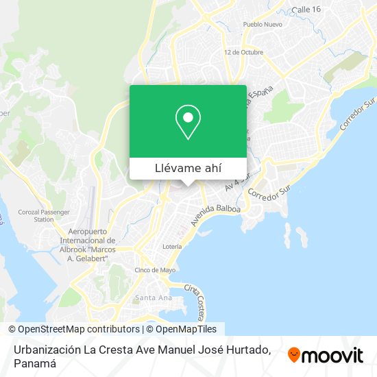Mapa de Urbanización La Cresta  Ave  Manuel José Hurtado