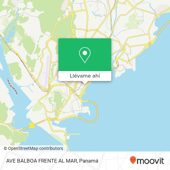 Mapa de AVE  BALBOA  FRENTE AL MAR