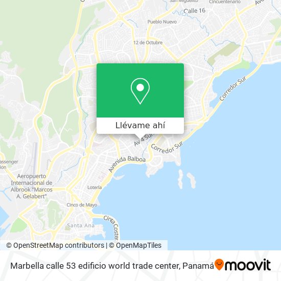 Mapa de Marbella calle 53 edificio world trade center