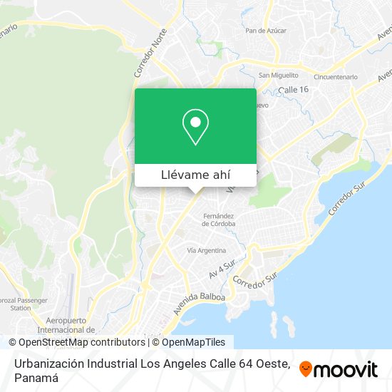 Mapa de Urbanización Industrial Los Angeles  Calle 64 Oeste