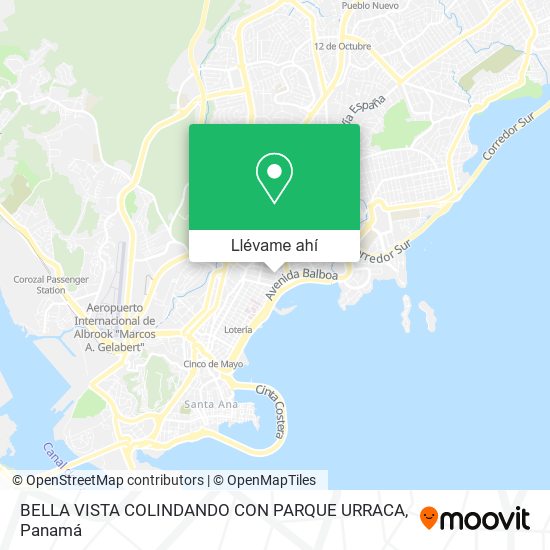 Mapa de BELLA VISTA  COLINDANDO CON PARQUE URRACA